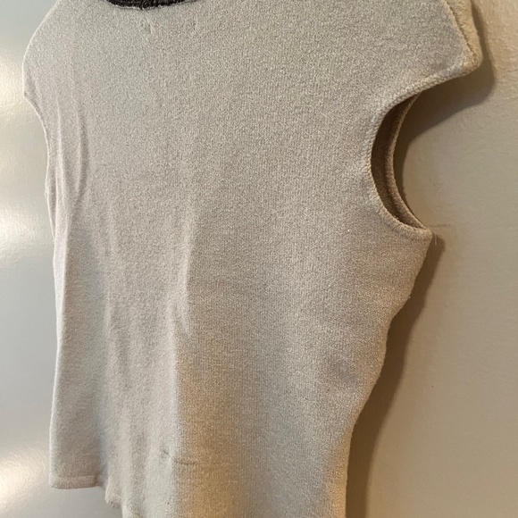 Bette Paige Sleeveless Brown & Tan Sweater Vest - Size M - Picture 5 of 9